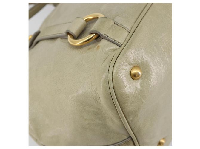 Miu Miu Hand Bag Leather 2way Beige Gold - vista 15