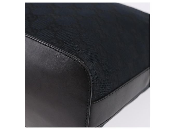 GUCCI GG Canvas Shoulder Bag Black Silver 001 3814 - vista 13