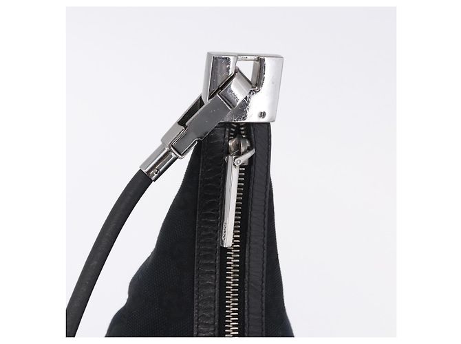 GUCCI GG Canvas Shoulder Bag Black Silver 001 3814 - vista 14