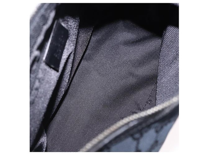 GUCCI GG Canvas Shoulder Bag Black Silver 001 3814 - vista 16