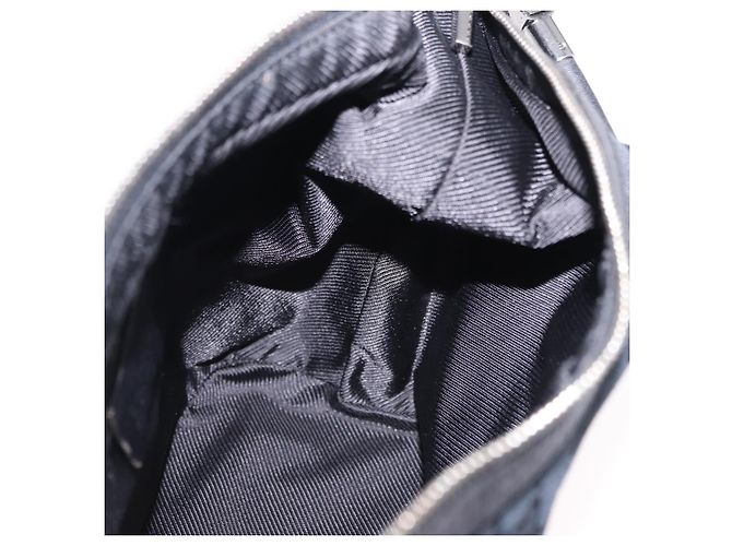 GUCCI GG Canvas Shoulder Bag Black Silver 001 3814 - vista 17