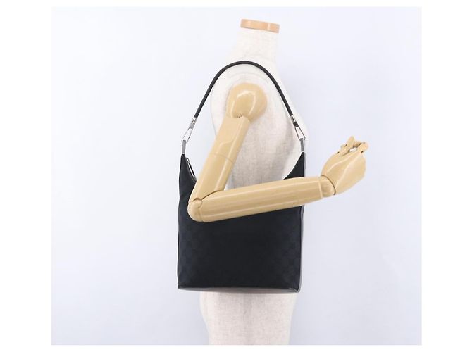 GUCCI GG Canvas Shoulder Bag Black Silver 001 3814 - vista 22