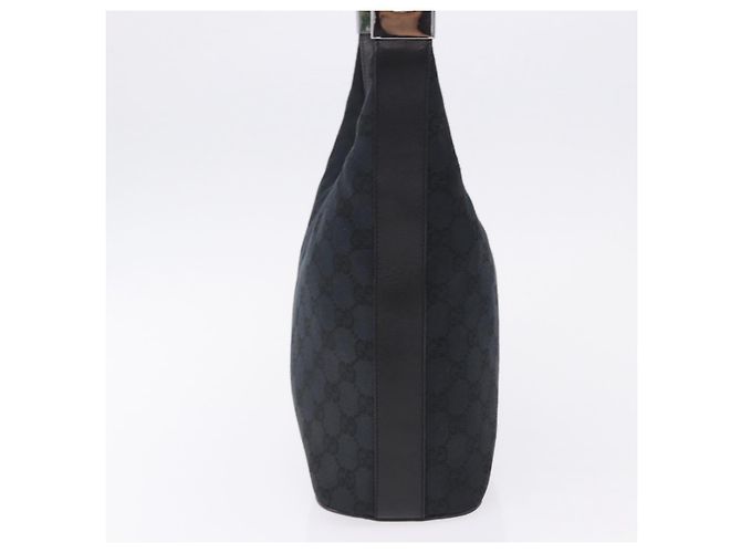 GUCCI GG Canvas Shoulder Bag Black Silver 001 3814 - vista 4