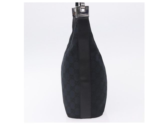 GUCCI GG Canvas Shoulder Bag Black Silver 001 3814 - vista 5