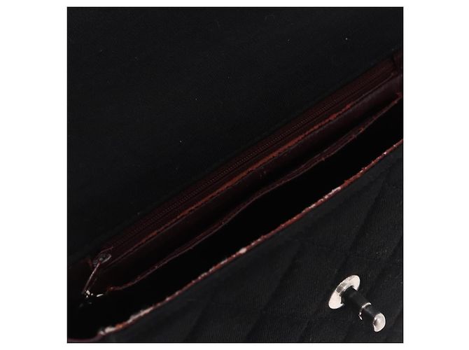 CHANEL Matelasse Hand Bag Cotton Black Silver CC - vista 19