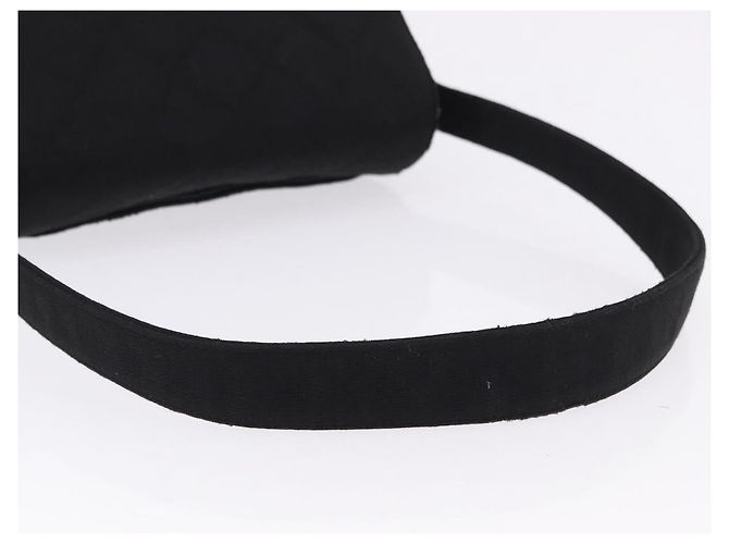 CHANEL Matelasse Hand Bag Cotton Black Silver CC - vista 7