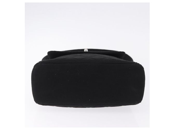 CHANEL Matelasse Hand Bag Cotton Black Silver CC - vista 9