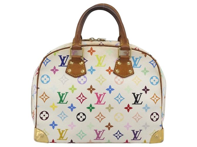 LOUIS VUITTON Monogram Multicolor Trouville Hand Bag White M92663 LV - vista 2