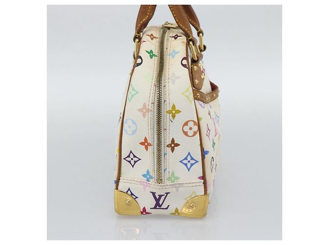 LOUIS VUITTON Monogram Multicolor Trouville Hand Bag White M92663 LV - vista 3