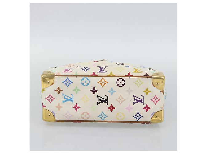 LOUIS VUITTON Monogram Multicolor Trouville Hand Bag White M92663 LV - vista 5