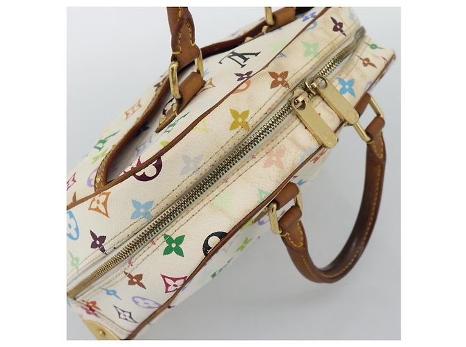 LOUIS VUITTON Monogram Multicolor Trouville Hand Bag White M92663 LV - vista 6
