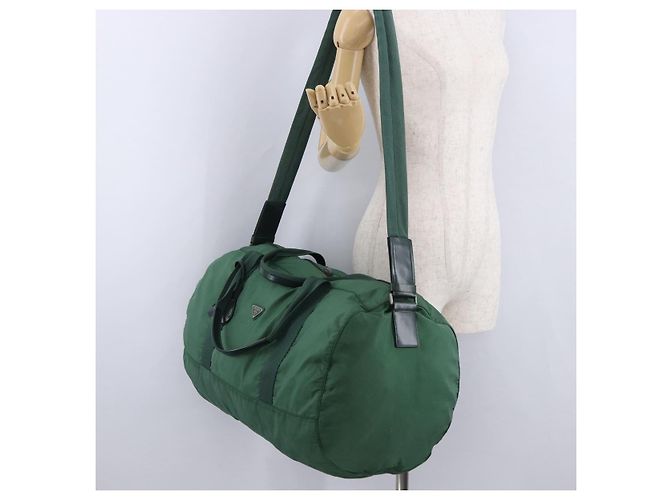 PRADA Boston Bag Nylon 2way Green Silver - Ansicht 23
