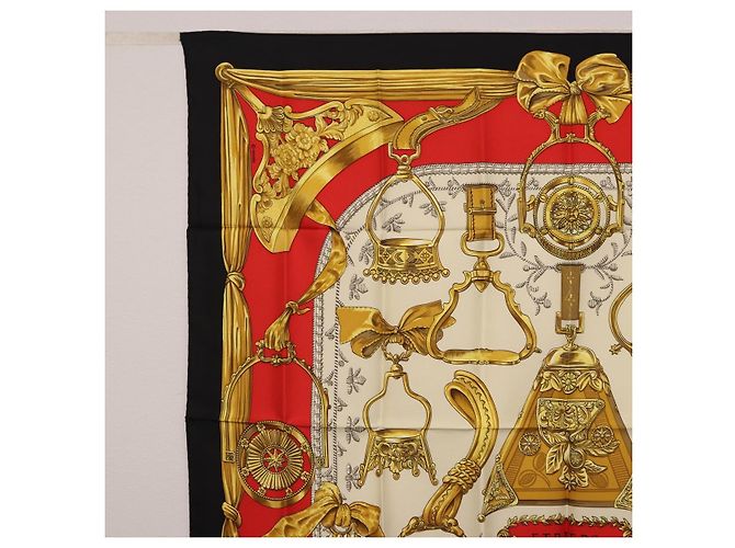 Hermès HERMES Carre 90 Scarf  ETRIERS  Silk Black - vista 2
