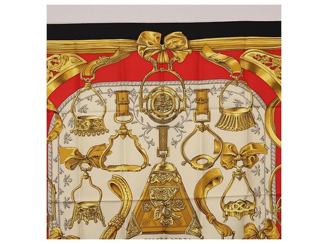 Hermès HERMES Carre 90 Scarf  ETRIERS  Silk Black - vista 3