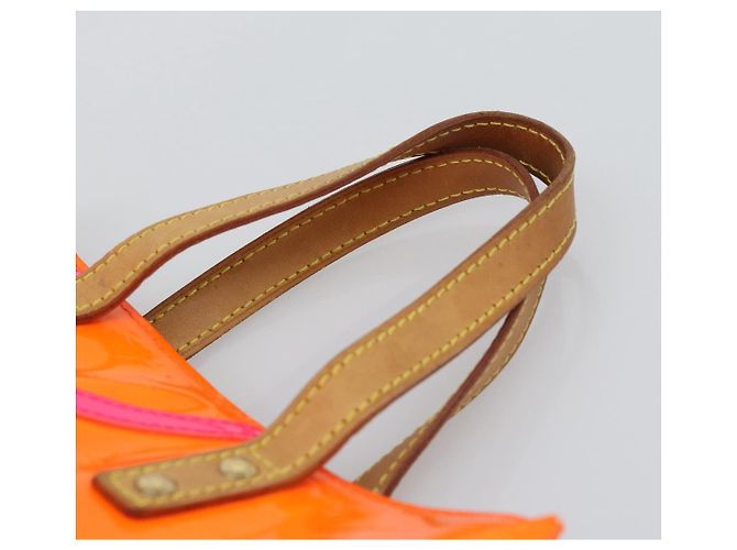 LOUIS VUITTON Monogram Vernis Fluo Reade PM Hand Bag Orange M91905 - vista 8