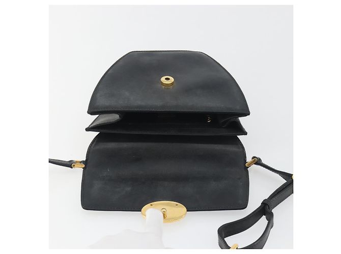 GUCCI Schultertasche Leder Schwarz Gold - Ansicht 15