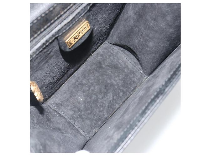 GUCCI Schultertasche Leder Schwarz Gold - Ansicht 17