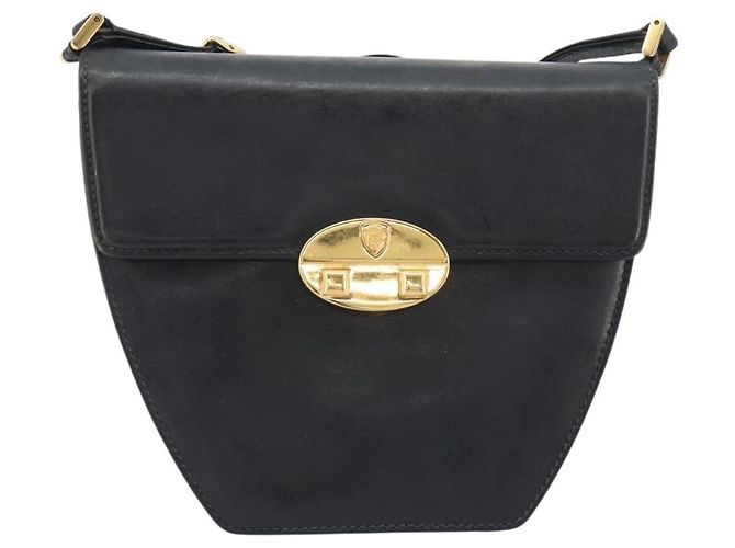 GUCCI Schultertasche Leder Schwarz Gold - Ansicht 2