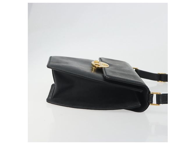 GUCCI Schultertasche Leder Schwarz Gold - Ansicht 4