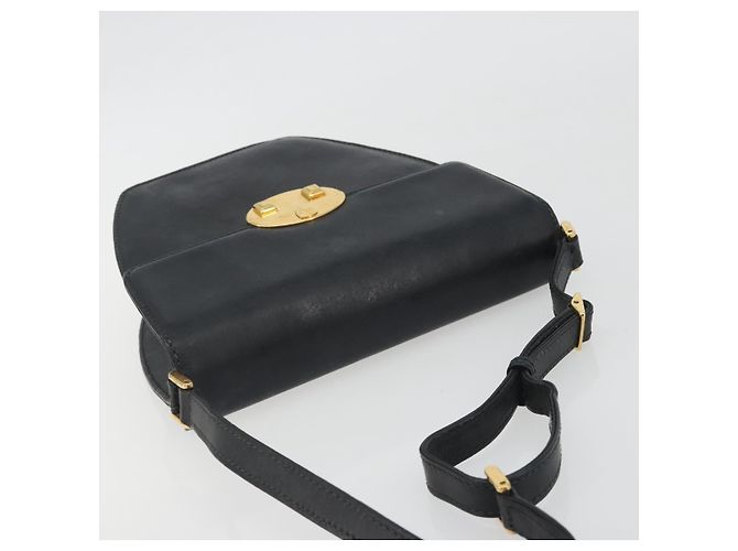 GUCCI Schultertasche Leder Schwarz Gold - Ansicht 6