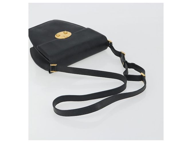GUCCI Schultertasche Leder Schwarz Gold - Ansicht 7