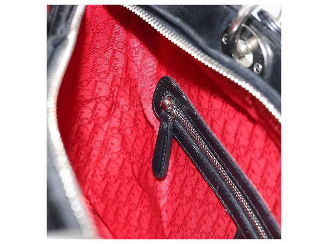Christian Dior Lady Dior Canage Hand Bag Lamb Skin Black Silver - vista 20