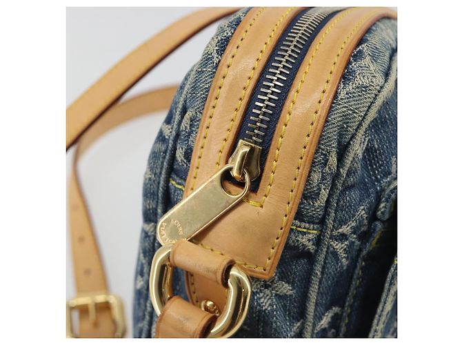LOUIS VUITTON Monogram Denim Camera Bag Blue M95348 LV - vista 16