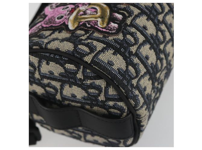 Christian Dior Trotter Canvas Shoulder Bag Navy - vista 11