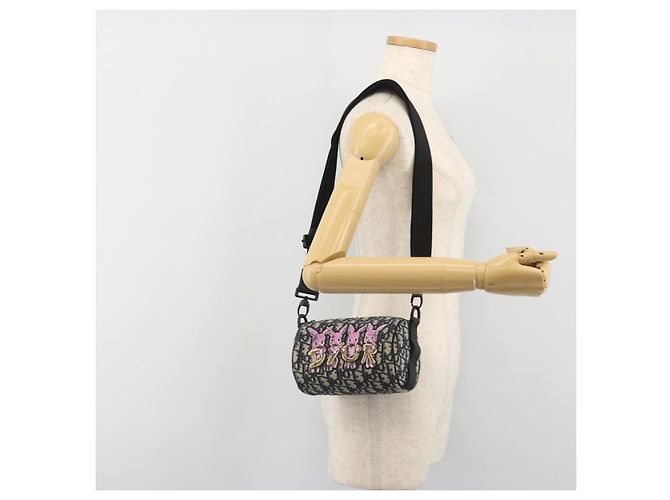 Christian Dior Trotter Canvas Shoulder Bag Navy - vista 19