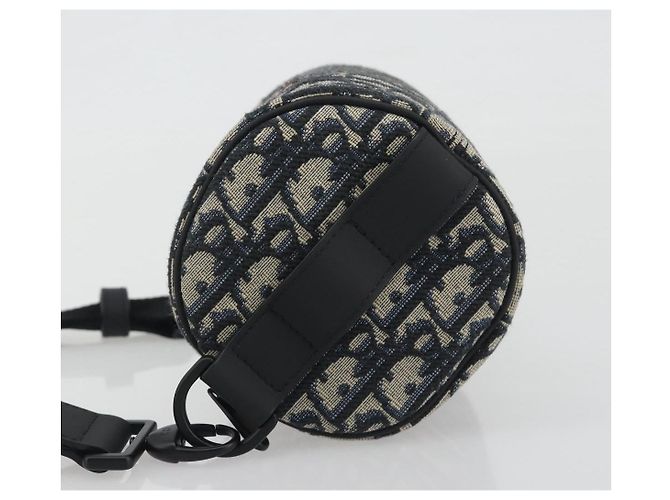Christian Dior Trotter Canvas Shoulder Bag Navy - vista 5