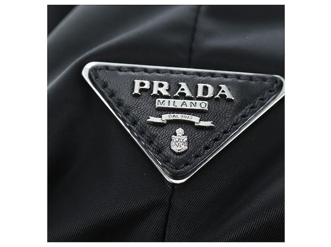 PRADA Bolso reversible Nylon 2way Black Silver - vista 17