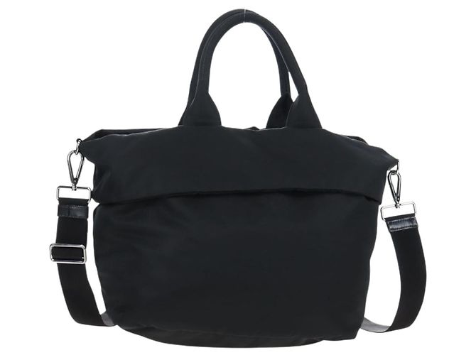 PRADA Bolso reversible Nylon 2way Black Silver - vista 3