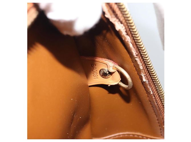 LOUIS VUITTON Monogram Vernis Tompkins Square Hand Bag Bronze M91103 - vista 12