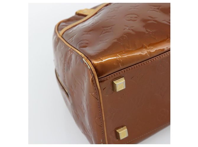 LOUIS VUITTON Monogram Vernis Tompkins Square Hand Bag Bronze M91103 - vista 14
