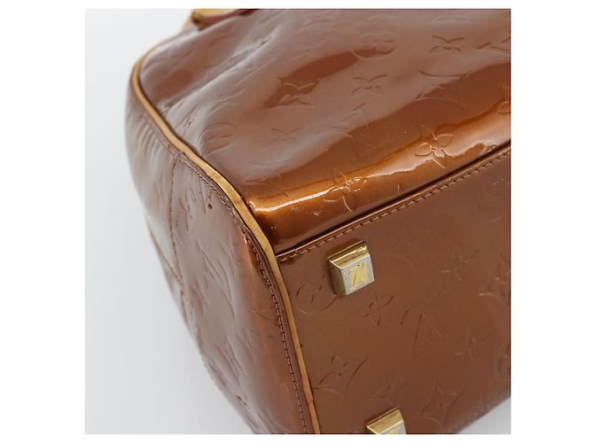 LOUIS VUITTON Monogram Vernis Tompkins Square Hand Bag Bronze M91103 - vista 16