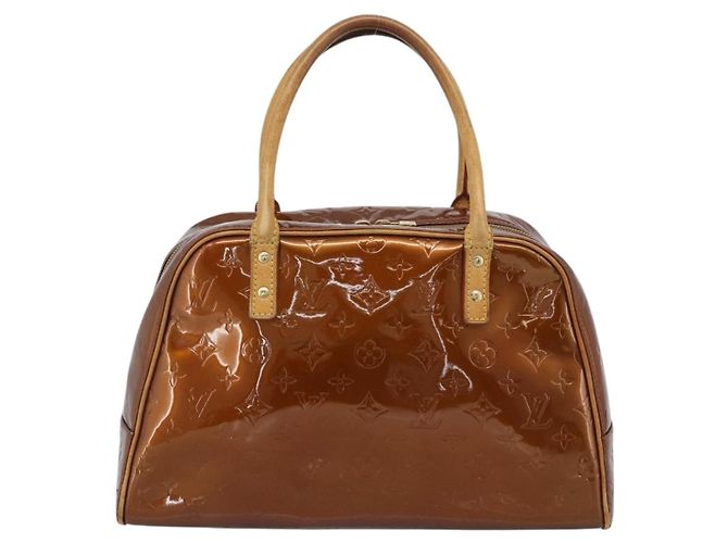 LOUIS VUITTON Monogram Vernis Tompkins Square Hand Bag Bronze M91103 - vista 2