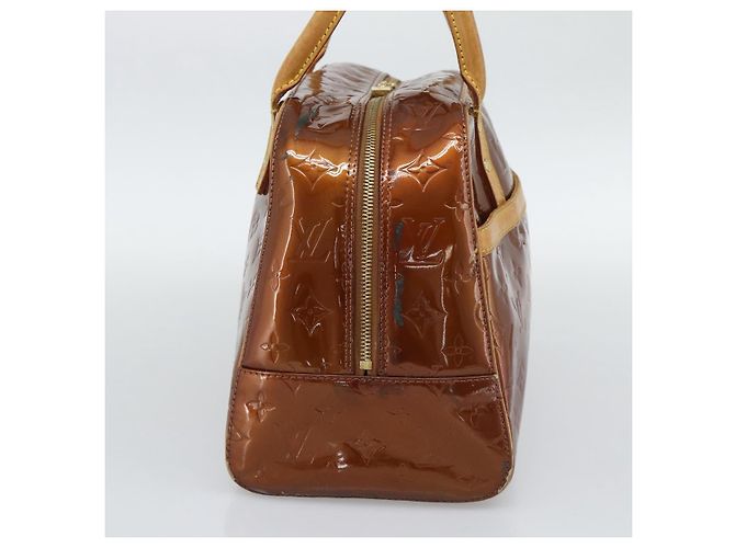 LOUIS VUITTON Monogram Vernis Tompkins Square Hand Bag Bronze M91103 - vista 3