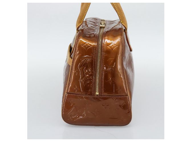 LOUIS VUITTON Monogram Vernis Tompkins Square Hand Bag Bronze M91103 - vista 4