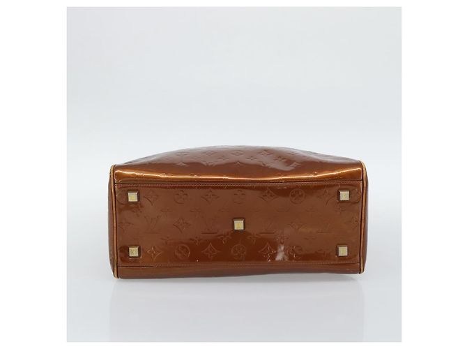 LOUIS VUITTON Monogram Vernis Tompkins Square Hand Bag Bronze M91103 - vista 5