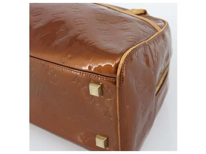 LOUIS VUITTON Monogram Vernis Tompkins Square Hand Bag Bronze M91103 - vista 9