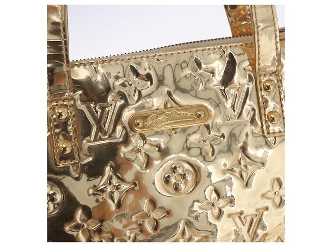 LOUIS VUITTON Monogram Miroir Bellevue PM Hand Bag Gold Dore M95762 - vista 19
