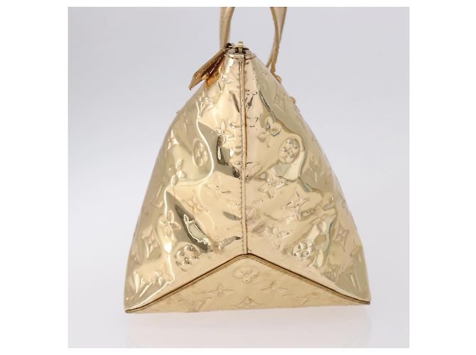 LOUIS VUITTON Monogram Miroir Bellevue PM Hand Bag Gold Dore M95762 - vista 5