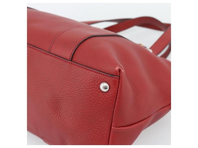 GUCCI Hand Bag Leather outlet Red Silver 355772 - vista 10