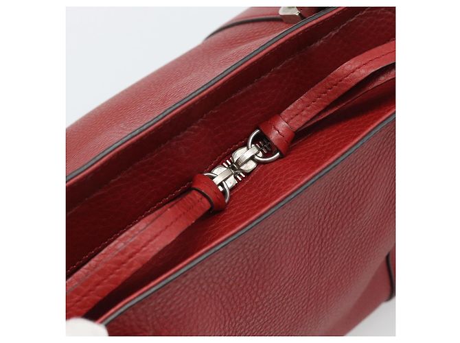 GUCCI Hand Bag Leather outlet Red Silver 355772 - vista 14