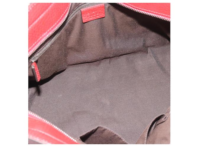 GUCCI Hand Bag Leather outlet Red Silver 355772 - vista 16