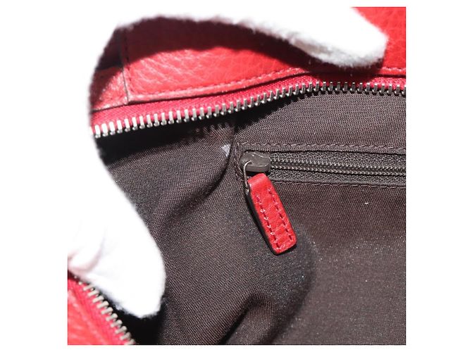 GUCCI Hand Bag Leather outlet Red Silver 355772 - vista 19