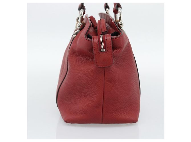 GUCCI Hand Bag Leather outlet Red Silver 355772 - vista 4