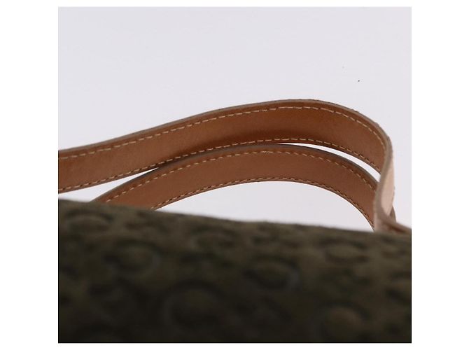 Céline CELINE C Macadam Hand Bag Suede Green Gold Tone - vista 8