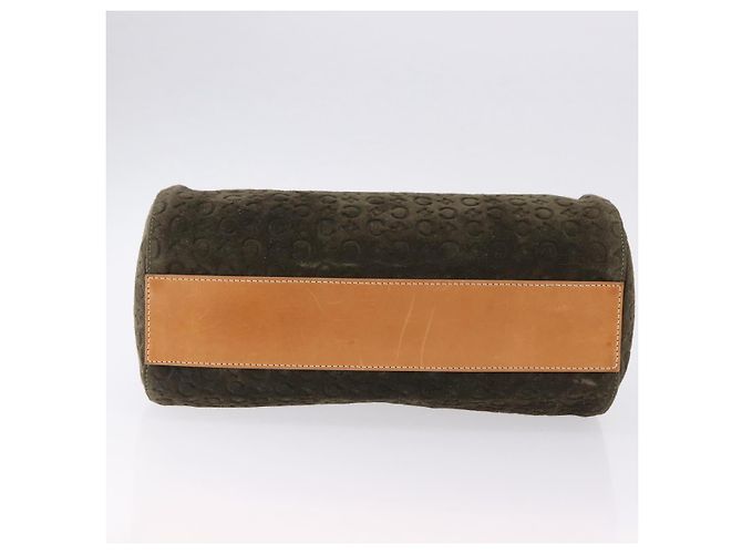 Céline CELINE C Macadam Hand Bag Suede Green Gold Tone - vista 9