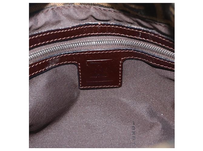FENDI Zucca Canvas Mamma Baguette Shoulder Bag Brown Silver - vista 15